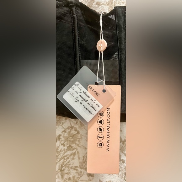 Oh Polly Black Sheer Bustier BNWT! - Picture 14 of 16